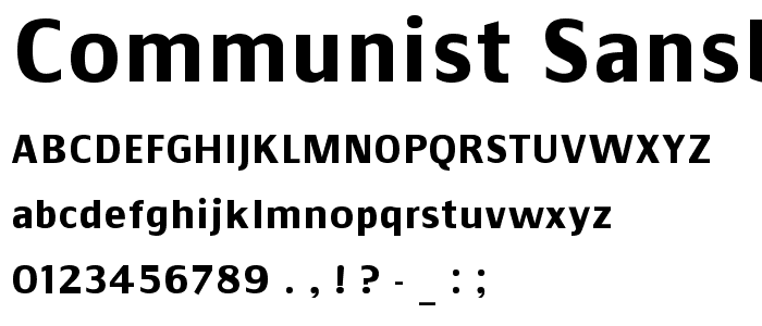 Communist SansBold font